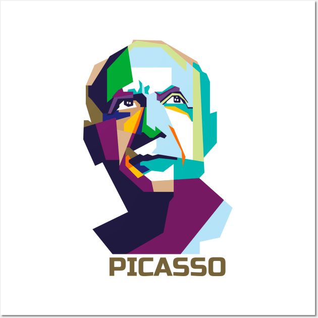 Pablo Picasso In WPAP Wall Art by smd90